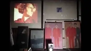 Screening on the wall at my studio, Kenichi Murakami artist studio
