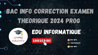 Bac info || correction examen théorique 2023 session Principale en Programmation