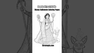 Download Free Printable Disney Halloween Coloring Pages Cute Spooky Art for Kids & Adults #Chromopia