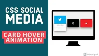 CSS HOVER ANIMATION | SOCIAL MEDIA CARDS | 2020