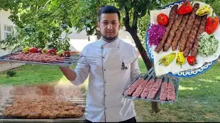 Big kebab street food | Уличная еда с большим кебабом
