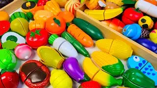 Oddly Satisfying Video-How to Cutting New Wooden Fruits and Vegetables ASMR - Cutting Plastic fruits
