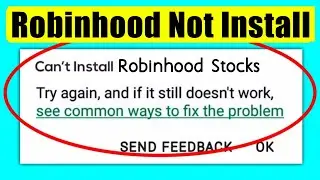 How to fix can't install Robinhood app download problem solve on play store & ios