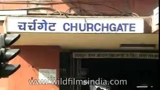Churchgate local train station in 1980's - One of the crowded station in Mumbai