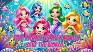 Princess Mermaids Save The World  ! 🧜&zwj;♀️ Hero Women Lullaby Song 🐳 Kids Ocean Nursery Rhyme Music 🐬