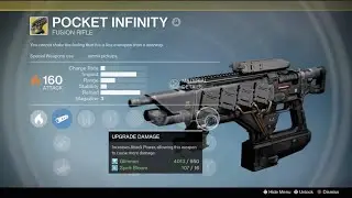 Destiny 1 Pocket Infinity Exotic fusion rifle drop legacy engrams from Xur