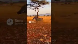 Warthog vs Lion 🦁🐗 Funny Moments 🥒🤣 Epic showdown in the wild #wildlife #funnyanimals #nature