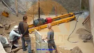 Electric Horizontal core-boring granite/marble quarry drilling machine