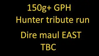 TBC CLASSIC GOLD FARM SOLO HUNTER TRIBUTE RUN  150 gph in TBC Classic