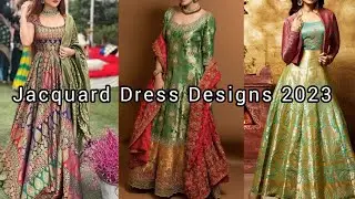 Latest Trend of Silk Jacquard Banarsi Dress designs 2023 #jacquarddresses #banarsi #silk