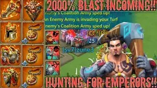 lords mobile: EMPEROR T3 RALLY TRAP VS TITAN ONSLAUGHT! 100% MAXED 2000% BLAST INCOMING!! COMP IS OP