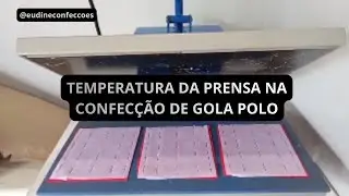 Prensa ! Temperatura e tempo  que uso para  entretelar gola polo .