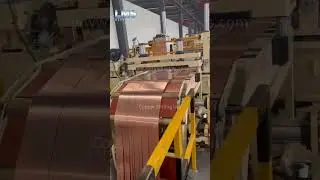 Slitting Line Machine Cutting Copper Coil Into Narrow Strips