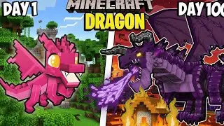 Minecraft but We Survive 100 Days in a Dragon World with My Friend! (Epic Dragon Adventure..| FixxHz