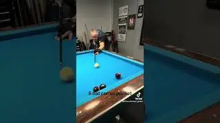 Back cut bank with english in billiards. Banking in pool billiards. Transfer spin to the object ball