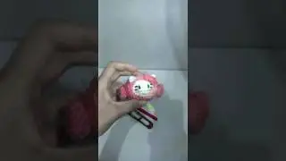 🎀🍬 Hello Kitty Candy Crochet #hellokitty #candy #crochet #diy #craft  #pink #sanrio #keychain