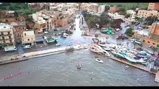 Marsascala Malta aftermarth of storm Harry