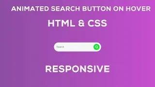 How to make Animated Search Bar using HTML and CSS | Easy Steps | Website Search Bar