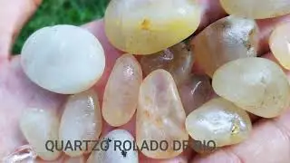 CRISTAL DE QUARTZO identifique nas suas pedras de rio