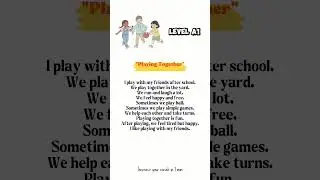Simple English story about playing together with friends. A1 level. #shorts #englisha1 #learnenglish