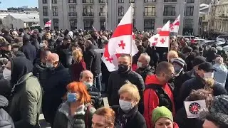 Protesters gather in Georgia over opposition leader's arrest