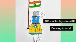 Indian Republic Day Special Art | Easy Drawing Tutorial @MAMTASHARMA-dn7rq #republicday 