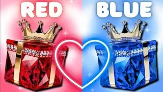 Choose your gift🎁💝🤮|| 2 gift box challenge || Red & Blue💗💙⭐ #choosebox #giftboxchallenge
