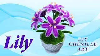 Super Beautiful Purple Lily Pot 💜😍 Made from Velvet Wire – Everyone Loves It!