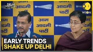 Delhi Election Results 2025: BJP Crosses Majority Mark As Early Trends Show AAP Falling Behind