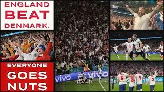 England Beat Denmark.  Everyone Goes Nuts.