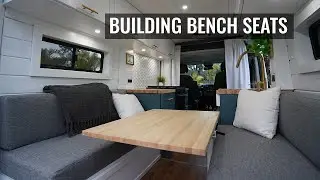 Building Convertible Bed/Bench Seats! Ram ProMaster Van Build Conversion - Episode 15 | Jason Klunk