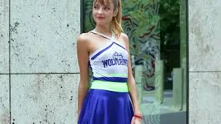 Wolverines dye sublimated cheerleading uniform