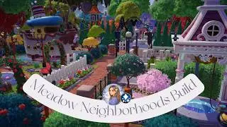 Peaceful Meadow Toon Town & Edwardian Neighborhood Speed Build in Disney Dreamlight Valley