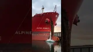 Giant Oil Tanker Crashes and Docks with Massive Damage! 😱 #shorts #ship #storm #sea #viral