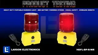 Heavy Duty Portable Warning Light - Red Battery Powered Strobe - Visual Safety - Wireless Remote
