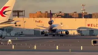 Grounded FedEx MD-11F at JFK Airport | Rare Cargo Aircraft Spotting | One of Last MD-11 Cargo Jets