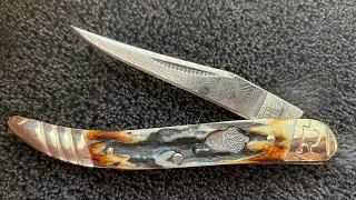 Rough Ryder Cinnamon Stag Damascus Toothpick RR2154