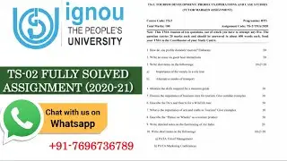 TS-02 FULLY SOLVED ASSIGNMENT (2020-21) II BTS SOLVED ASSIGNMENT