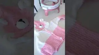 Cute Baby Jacket with a Bear Hood mad with Sentro 48 pin circular knitting machine