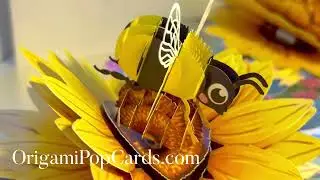 Bumble Bee Attracting Sunflowers Birthday Origami Pop Cards Shop Online  