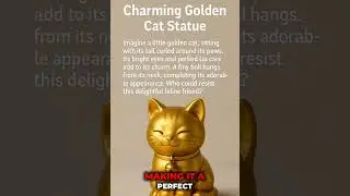 Golden Cute Cat Statue! #shorts #cat
