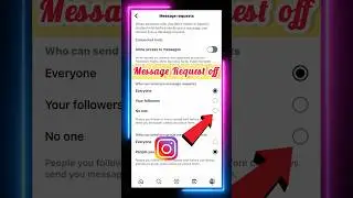 How to turn off message request on instagram 😱/ Instagram par message request band kaise kare !