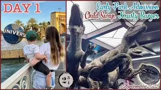 Day 1 | Hello Jet Lag, Hello Universal | Early Park Admission - VelociCoaster - Krusty Burger