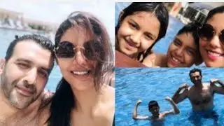 Sunita Marshall Enjoying pool time with her Family In USA