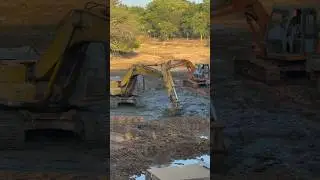 JCB Excavator at work digging in lake | Amazing deep  excavation  by JCB #jcb #jcbdigging