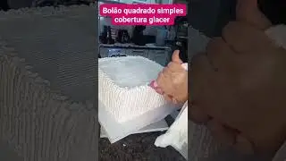 Bolo quadrado #julianasoares416 decoração glacer 