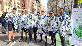 Team World Vegan at the 2022 United Airlines NYC Half Marathon
