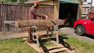Logosol F2+ Chainsaw Mill - Milling Oak