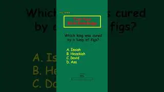 Which king was cured by a lump of figs? #knowthebible #learnbible