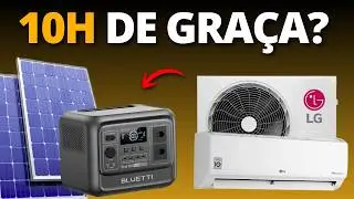 BLUETTI ELITE 100 V2 Ligando Ar Condicionado SEM GASTAR NADA com PLACA SOLAR